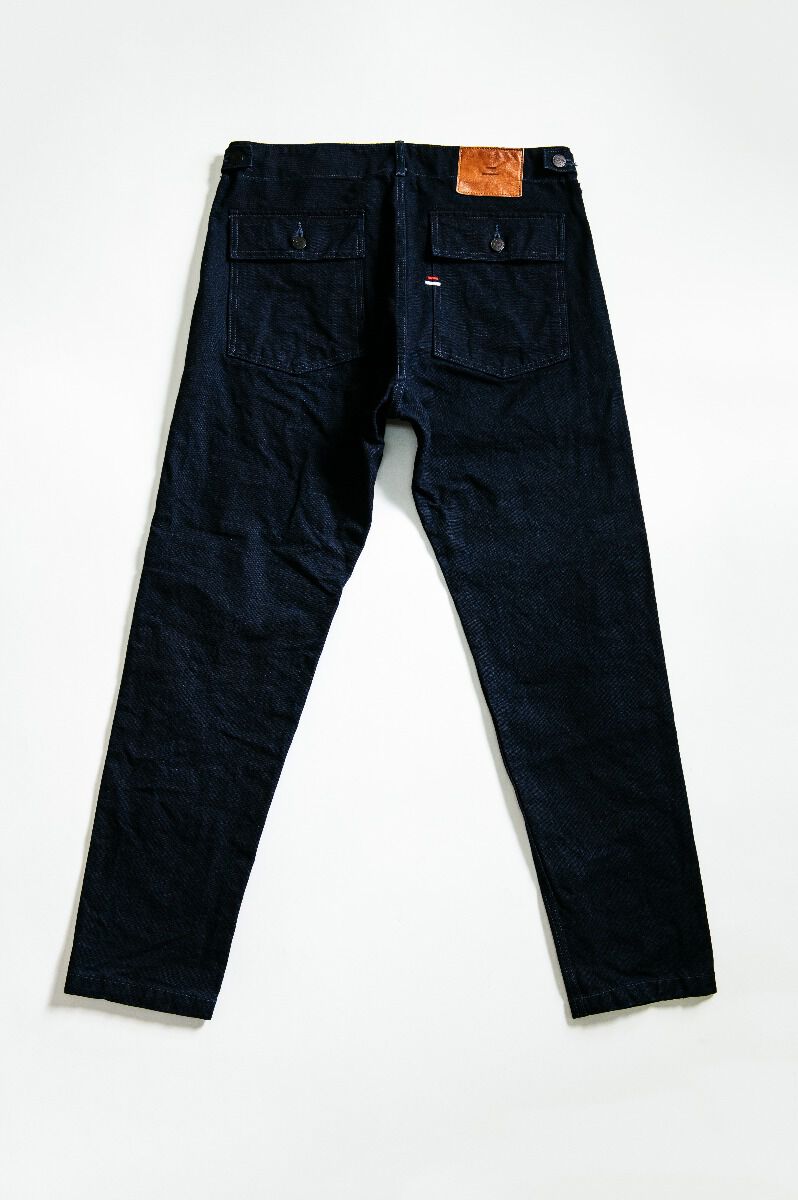 Japanese-Style Jacquard Denim Wide Pants - 和風ジャガード