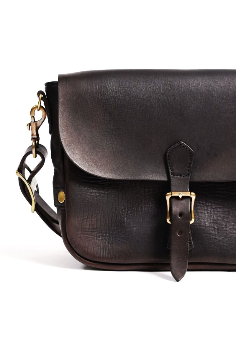 Leather postman sale shoulder bag