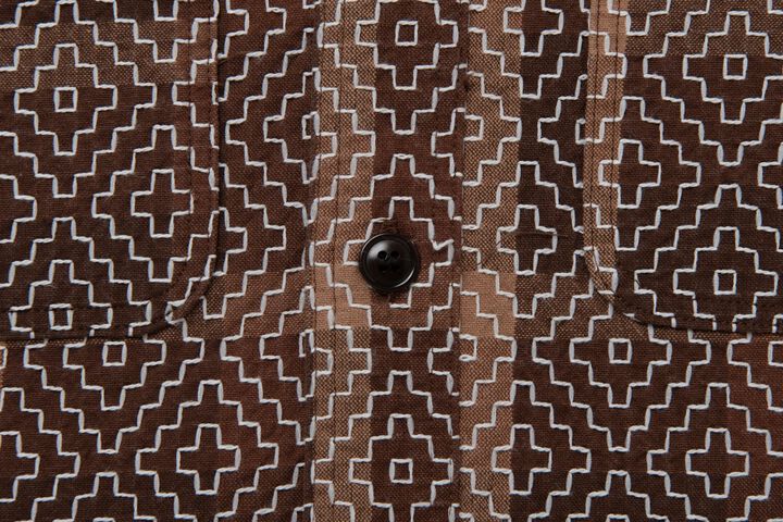 5726 Kakishibu Noragi Sashiko Shirts,KAKISHIBU, medium image number 3