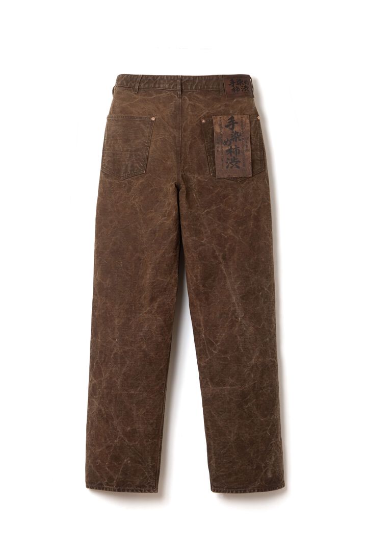 【Pre-Order】1940 13oz Hand-Dyed Kakishibu-zome Duck Pants Wide Straight,KAKISHIBU, medium image number 1