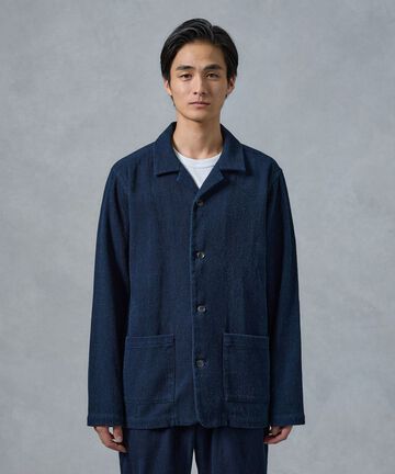 MXLS1000 SASHIKO SHIRT JACKET,INDIGO, small image number 3