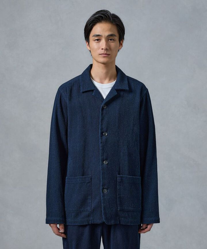 MXLS1000 SASHIKO SHIRT JACKET,INDIGO, medium image number 3
