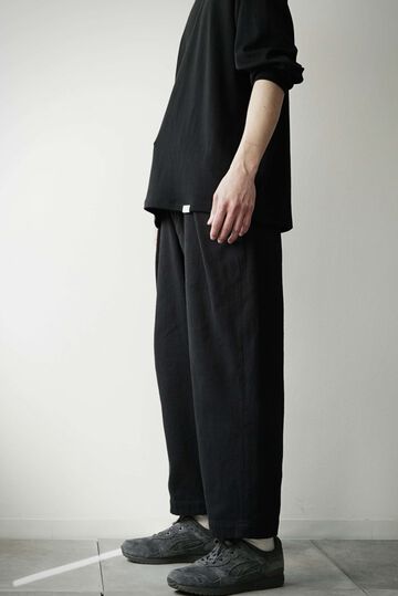 233PT20 Ancient Dyed Sashiko / W-Tuck Pants,LOGWOOD BLACK, small image number 2