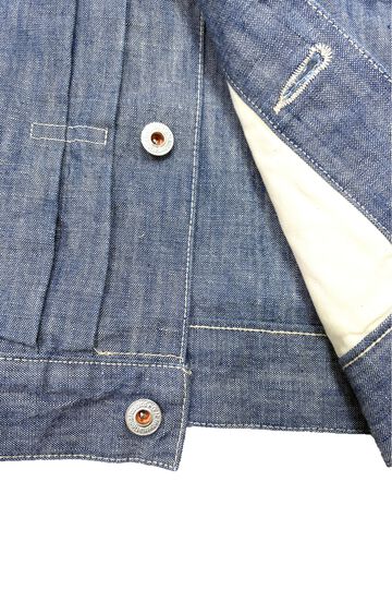 ONI02516P-SHVCH 13oz Super Heavy Chambray TypeⅡJacket With Warm Pocket,, small image number 4
