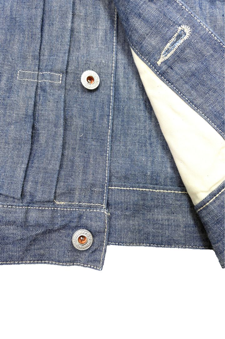 ONI02516P-SHVCH 13oz Super Heavy Chambray TypeⅡJacket With Warm Pocket,, medium image number 4