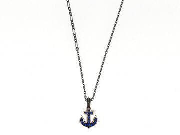 HYJK-136BL-SV Silver Blink Anchor Necklace,, small image number 1