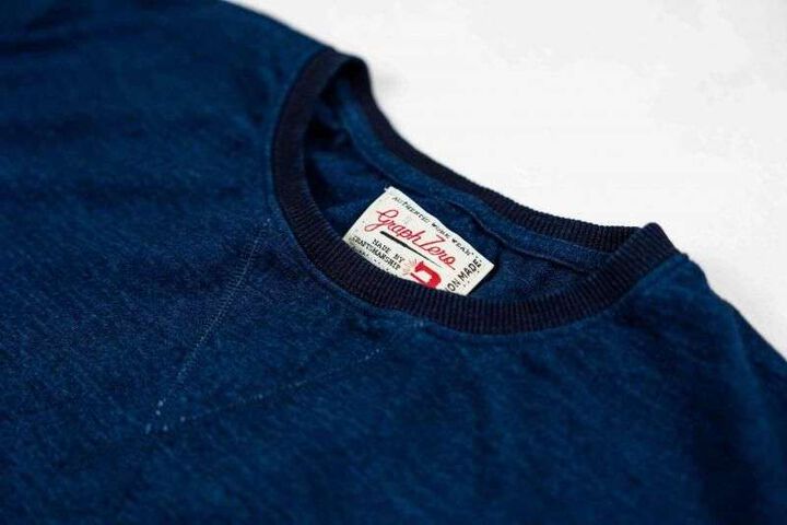 GZ-IDTC-25 Indigo Crew Neck T-shirt,WHITE, medium image number 5