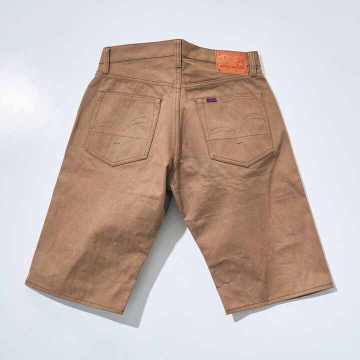 S310SP 15OZ JEANS SHORT PANTS (INDIGO, KHAKI),KHAKI, medium image number 1