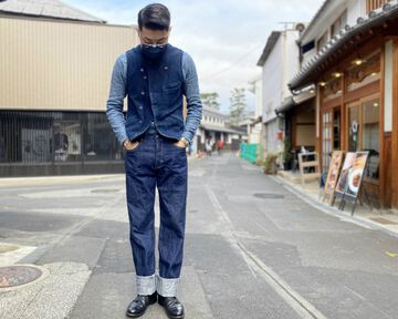 GZ-13LST-C01 13OZ Loose Straight Jeans D.ID-One Washed-30,, small image number 13