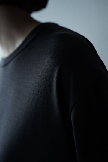 【CAPERTICA】CAP707CS02 Super140s Washable Wool DC_Jersey / RF Wool Tee,DARKNESS, small image number 3