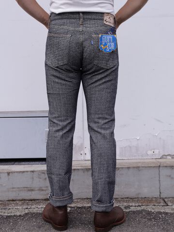 GZ-SVJPT-0204 13oz Selvedge Jacquard Slim Jeans ID×WH-30,, small image number 3