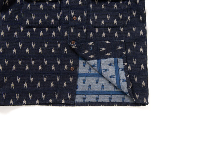 5712 Arrow Kasuri Indigo Sashiko Shirts,INDIGO, medium image number 4