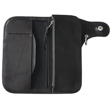 PAILOT RIVER PR-CW02-RG (REDMOON) Long Wallet PR-CW02-RG (Oil Leather Black
 Oil Leather Red Brown
 Oil Leather Dark Brown
 Saddle Leather Natural),OIL LEATHER BLACK, small image number 8