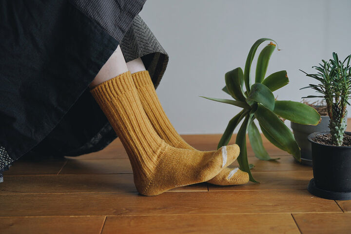 NK0123 Women's Wool Rib socks S-VIRIDIAN
