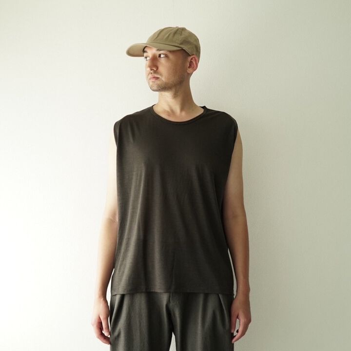 【CAPERTICA】CAP706CS29 Washable Wool Tank Top-BLACK-2,BLACK, medium image number 6