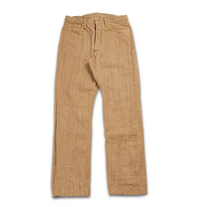 GZ-NPST-KAKI 13oz Natural Dyed Nep Straight Jeans Kakishibu,, medium