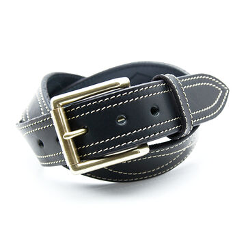OGB40030AB Tochigi leather leather men's belt 40mm width Western stitch belt,BLACK, small image number 1