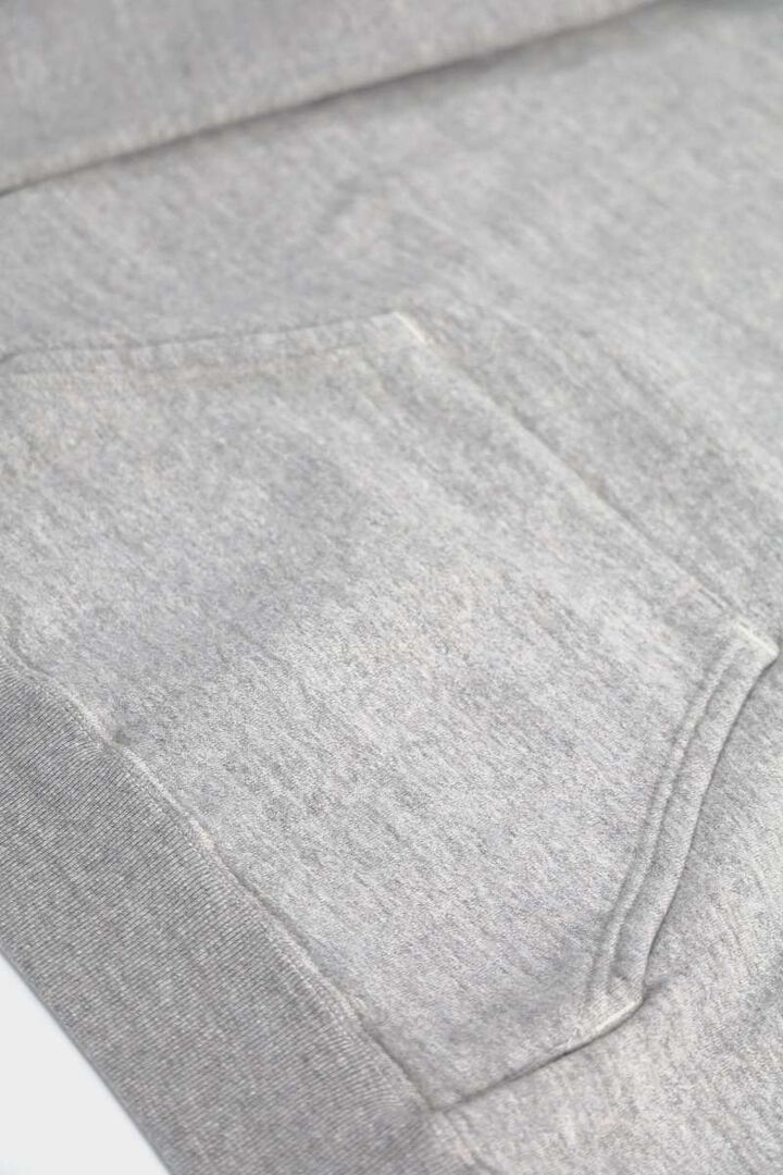 03-0016 LOOP WHEEL HOODED SWEAT SHIRT 64HEATHER GRAY,, medium image number 3
