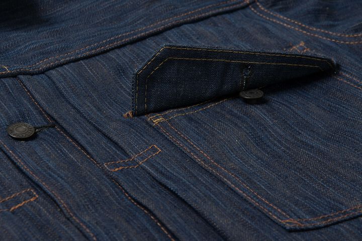 D4615 15oz Awa Sho-ai Kakishibu Denim Jacket,, medium image number 9