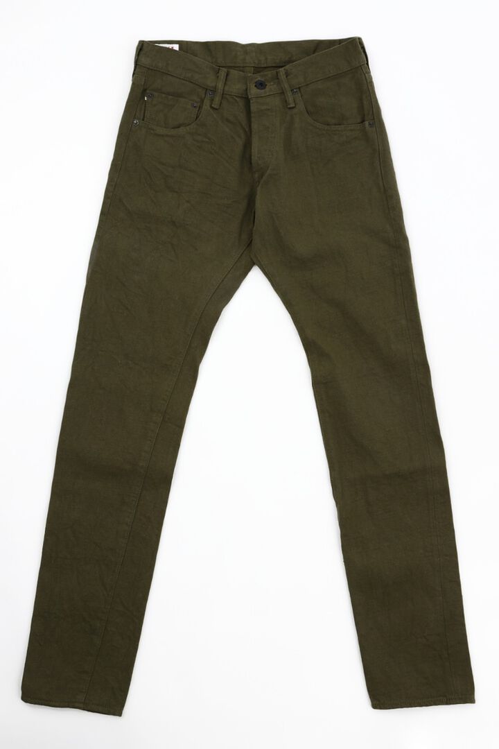 ONI-612-OLOL 12oz Olive warp and weft,  Selvedge Denim Relax Tapered-One Washed-29,, medium image number 7