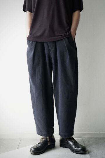 245PT08 Sashiko / W-Tuck Pants (SUMI+INDIGO),SUMI + INDIGO, small image number 9