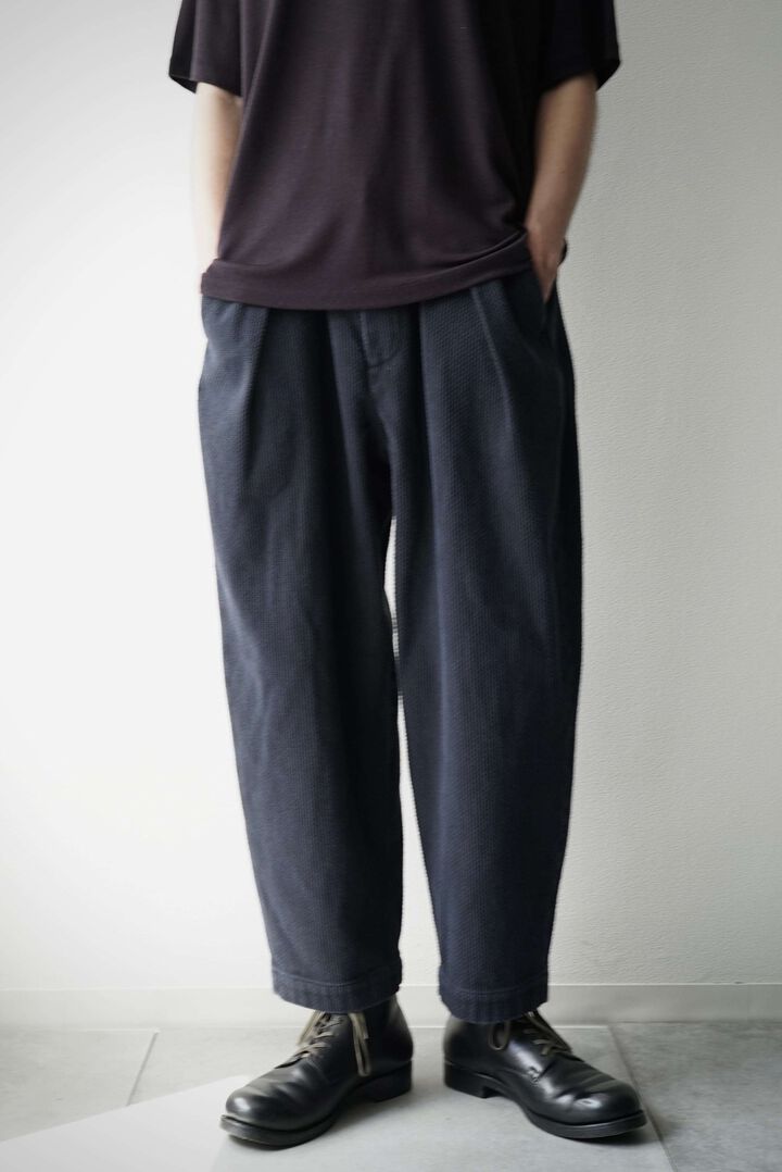 245PT08 Sashiko / W-Tuck Pants (SUMI+INDIGO),SUMI + INDIGO, medium image number 9