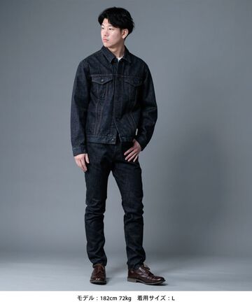 MXGJ1000 15.7oz DEEP INDIGO DENIM V-SEAM JACKET,, small image number 7