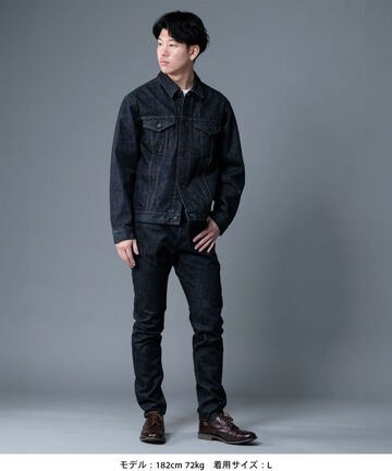 MXGJ1000 15.7oz DEEP INDIGO DENIM V-SEAM JACKET,INDIGO, small image number 7