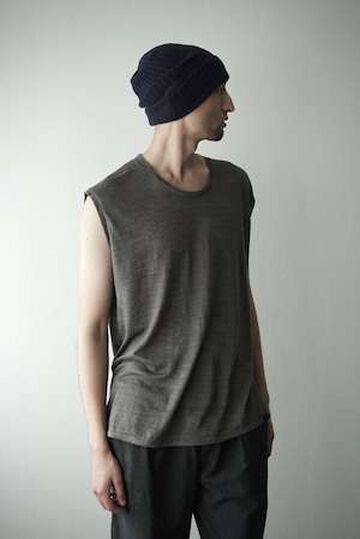 CAP709CS16 Feather Linen Jersey / Loosey Tank_Top-Ⅱ (SMOKE GRAY),GRAY, small image number 10