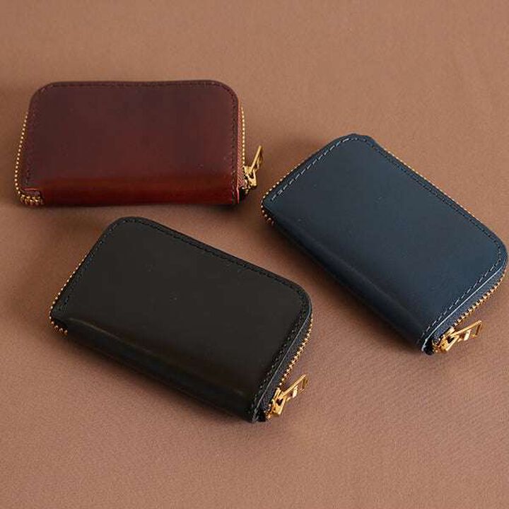 LE-4320 【Cordovan x Tochigi Leather】Round Zip Coin Purse,, medium