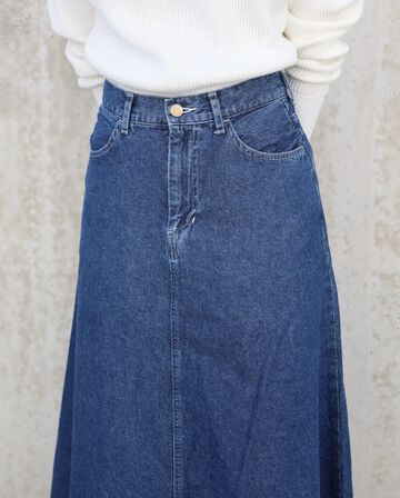 USK0000L23 A-line denim skirt-0-MID,MID, small image number 2