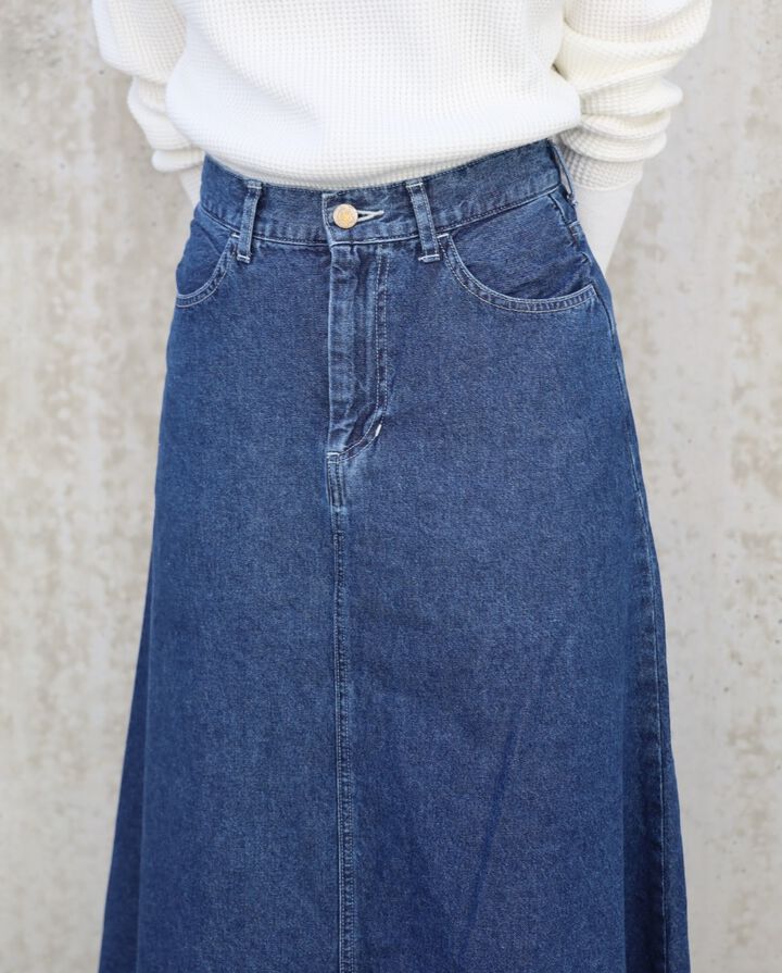 USK0000L23 A-line denim skirt-0-MID,MID, medium image number 2