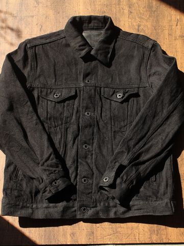 ONI02207PKIRAKUIIBK 12oz Kiraku-II Black 3rd Type Jacket with hand-warmer pockets-One Wash-36,, small image number 9