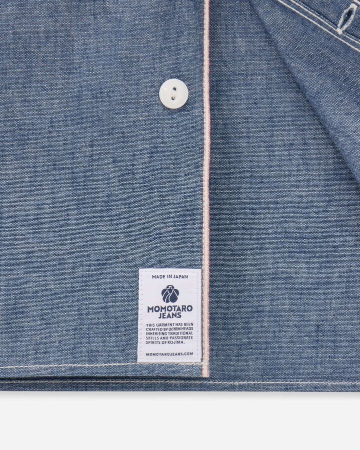 MMLS3000 TRIPLE STITCH L/S CHAMBRAY SHIRT(TWO STRIPES),INDIGO, medium image number 8