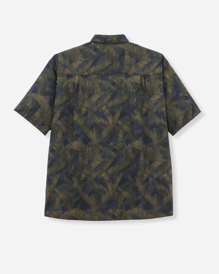 MMSS6000 CYCADS PATTERN S/S SHIRT,GREEN, medium image number 1