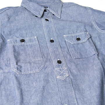 5333A シャンブレー長袖ワークシャツ,, small image number 4