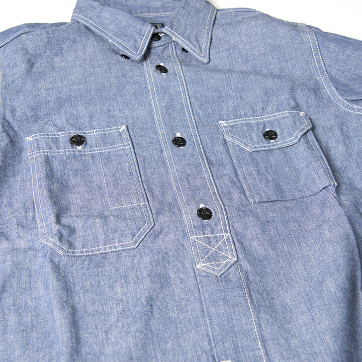 5333A シャンブレー長袖ワークシャツ,, medium image number 4