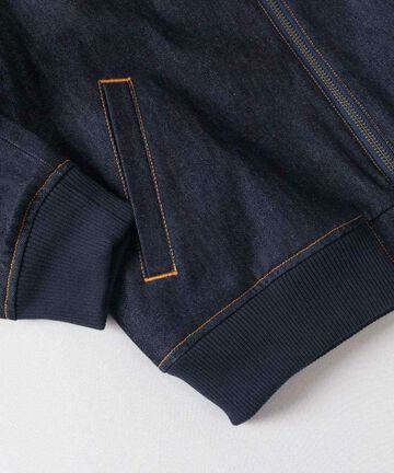 JBOT1307 13oz Denim Bomber Jacket,INDIGO, small image number 2