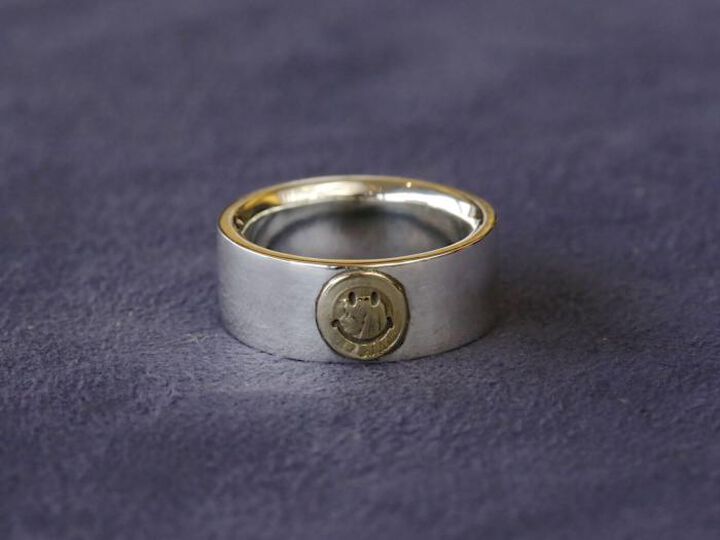 HYJK-208 Flat Silver Smile Ring,, medium image number 0