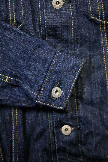 ONI-02527P-KIWAMI 16oz Natural Indigo 3rd Type Jacket with Handwarmers-One Wash-40,, small image number 4