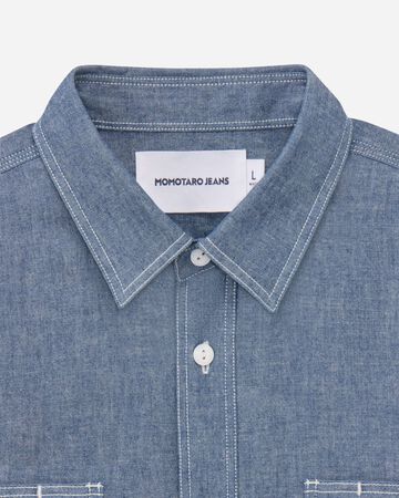 MMLS3000 TRIPLE STITCH L/S CHAMBRAY SHIRT(TWO STRIPES),INDIGO, small image number 6