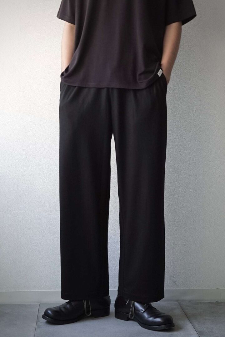 【CAPERTICA】CAP708PT30 Super140s Washable Wool MW_Jersey / Wide Leg Pants,, medium