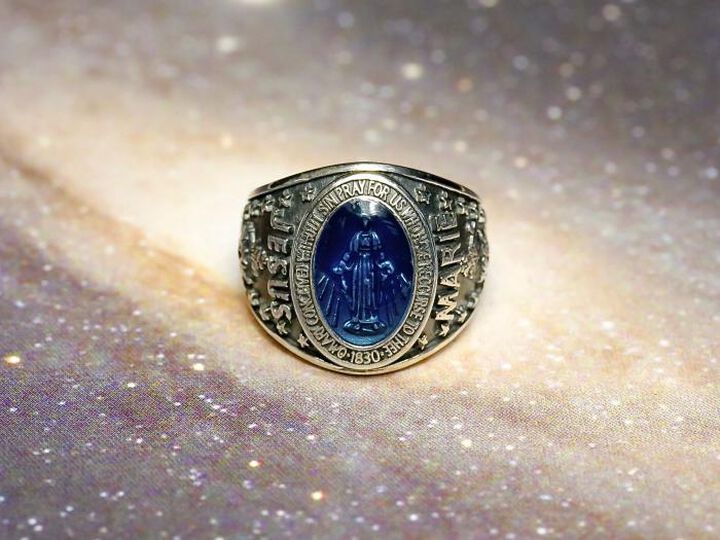 HYAAS-200BL Mary Class Ring - Blue Epoxy -,, medium image number 0