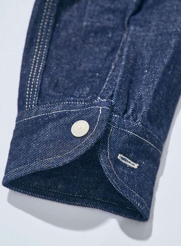 SJWS-SC01 10oz JAPANESE COTTON DENIM WORK SHIRT,INDIGO, small image number 4