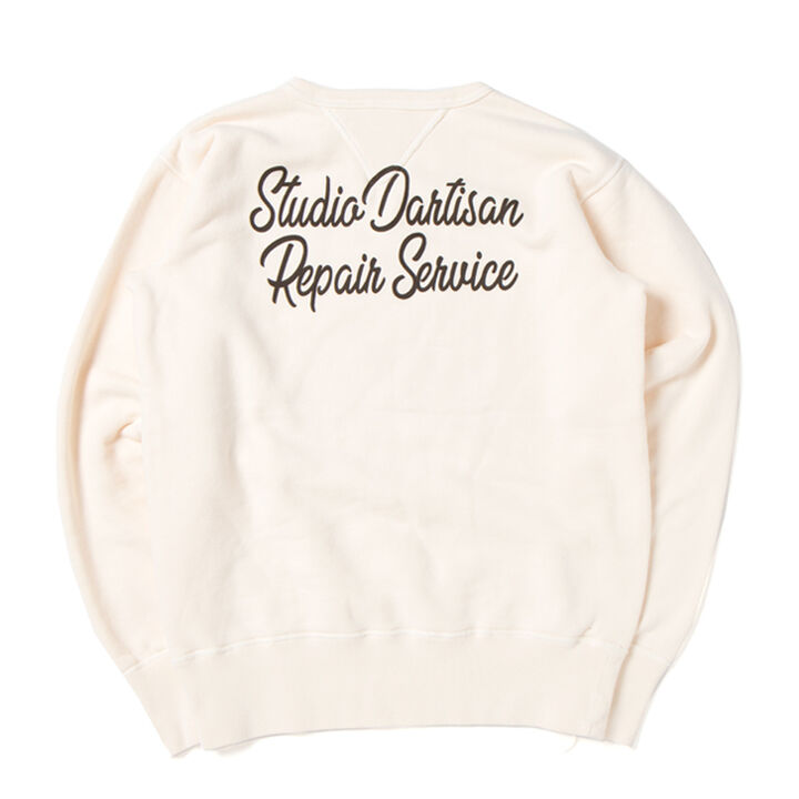 9987B Double V gasset sinker print sweat shirt(4 COLORS),OATMEAL, medium image number 1