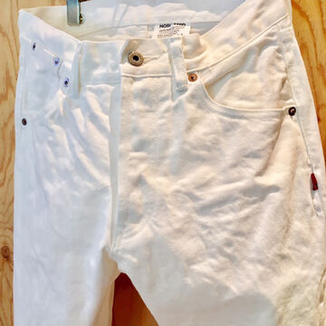 185-0000WAC TYPE 185 REGULAR TAPERED WHITE DENIM (ONE WASH),, small image number 1