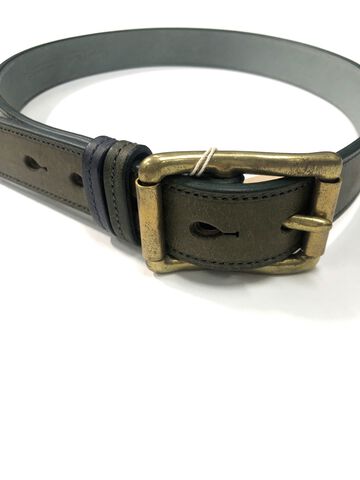 Burgus Plus BP15803 Single Double Roller 33mm Leather Belt (Beige, green),GREEN, small image number 0