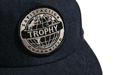 TR25SS-701 Earth Logo Denim Tracker Cap (Natural, Black, Indigo),NATURAL, small image number 4