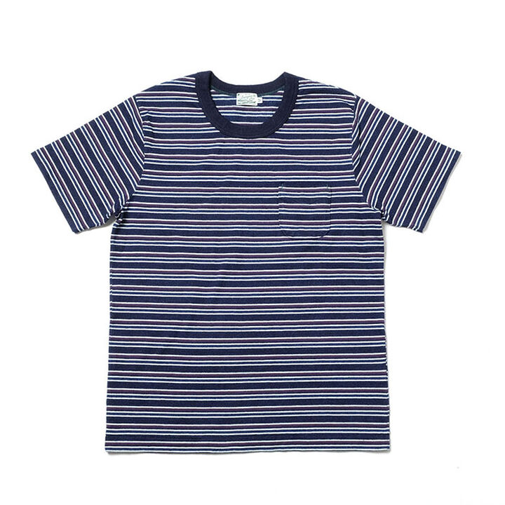 HBP-018 Heavy Weight Indigo T-shirt (3 COLORS),THIN BORDER, medium image number 0