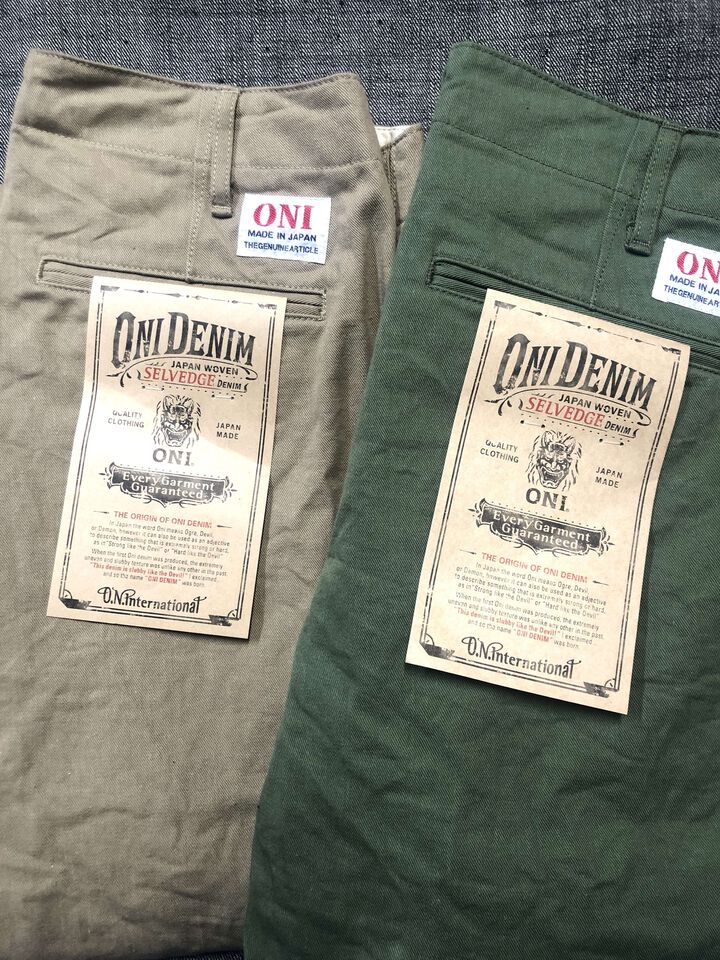 ONI737-SVC  9.5oz Selvedge Chino Trousers,, medium